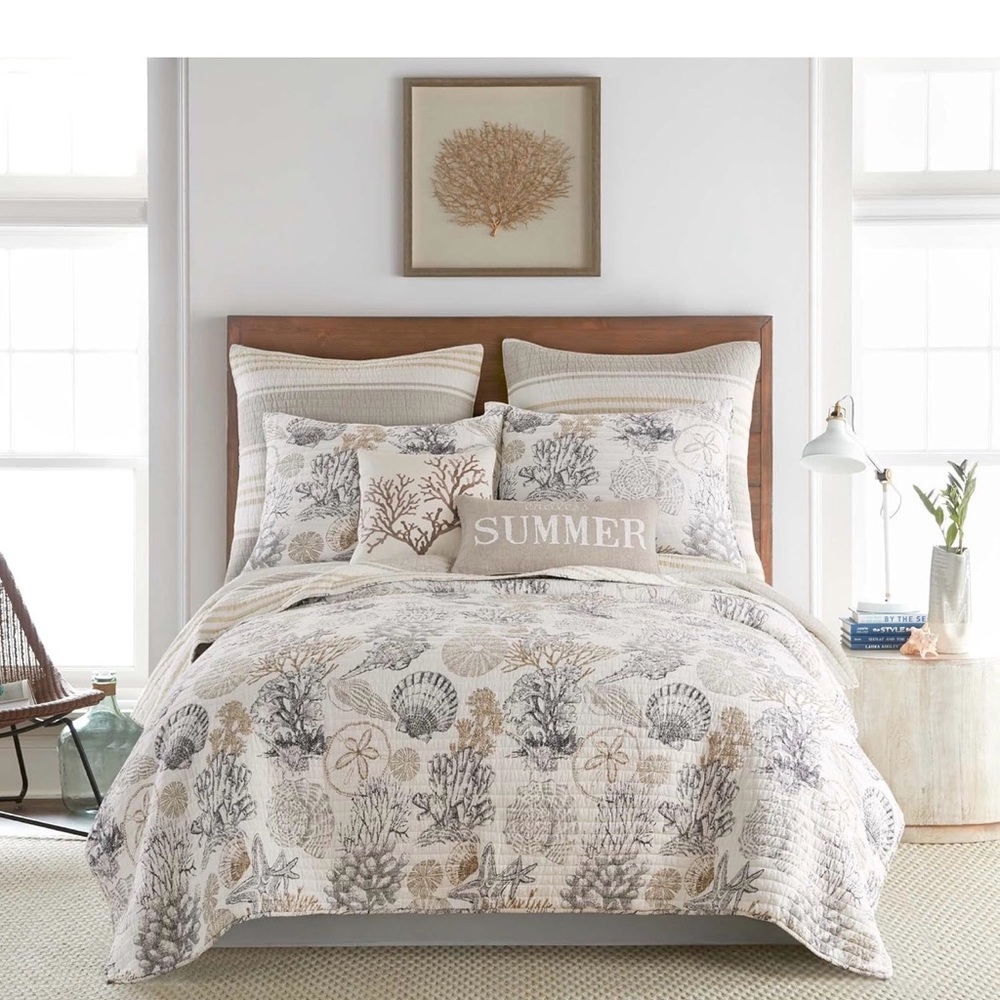 Levtex Home Caspian Sea twin quilt plus one standard pillow sham set